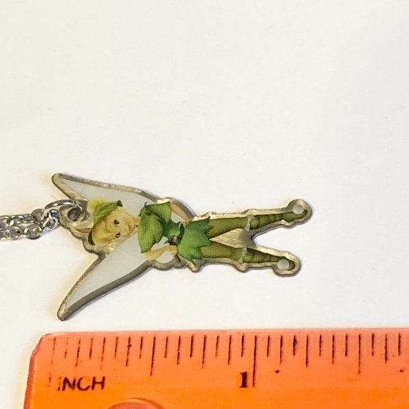 Vintage Disney Tinker Bell Necklace Tinkerbell Tink Disneyana Charm Peter Pan - Picture 6 of 6